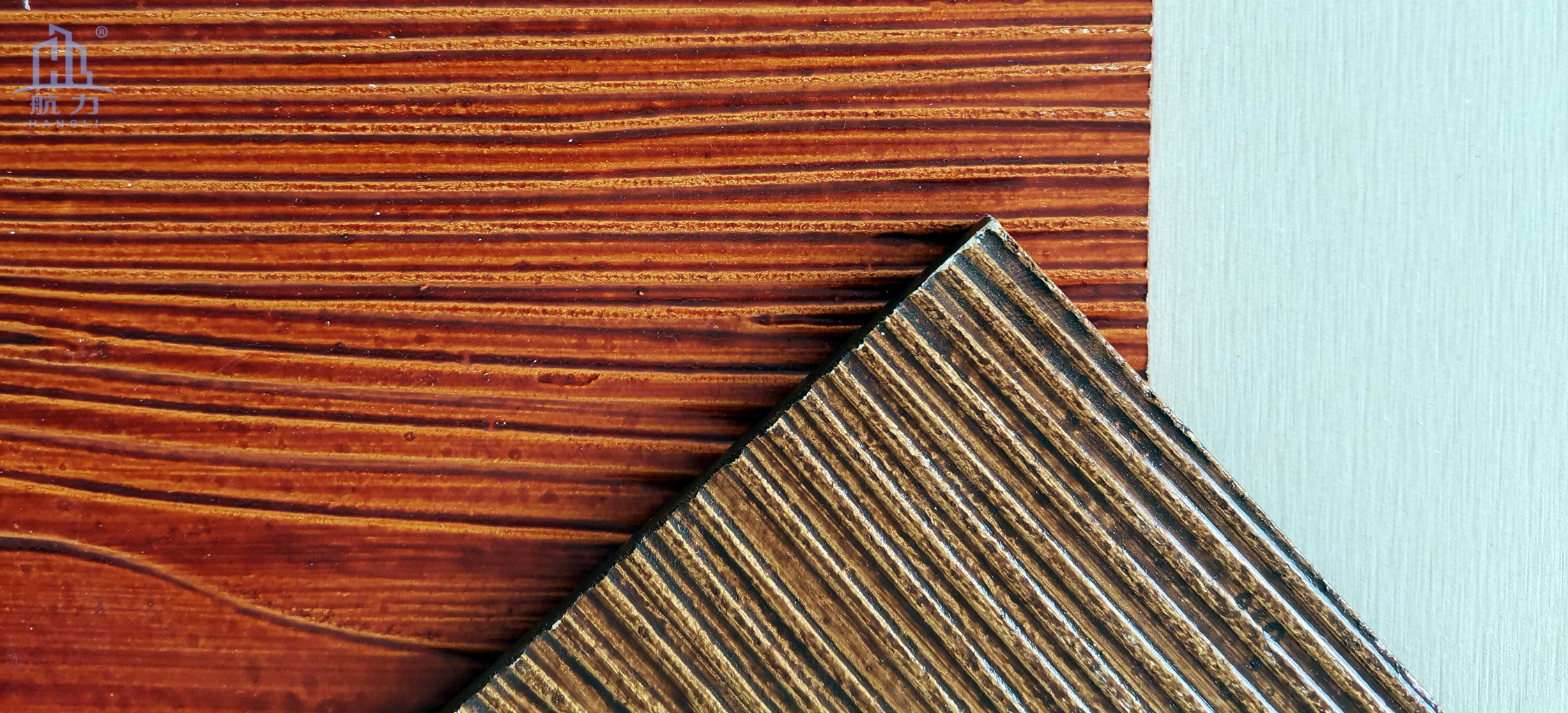 木紋水泥板以100%無石棉水泥板為基材，采用先進生產(chǎn)工藝制成，具有逼真的木紋紋理效果