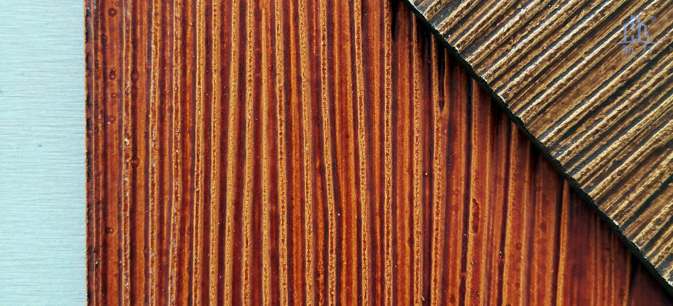 木紋水泥板系列適合于高檔別墅和居民樓房、舊房改造或者大型旅游景區(qū)、輕鋼別墅的正面，外墻和內(nèi)墻裝飾使用。鋪貼方式有披疊、干掛和直接上膠。板材的耐火性強(qiáng)，質(zhì)量輕，長度可達(dá)3.05米。相比起瓷磚較為輕質(zhì)，比木板更耐用。